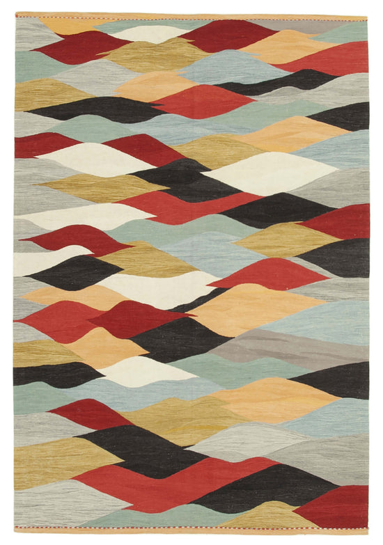 7x10 Multicolor Contemporary Area Rug - 26968
