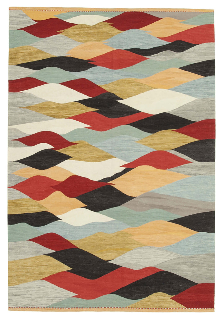 7x10 Multicolor Contemporary Area Rug - 26968