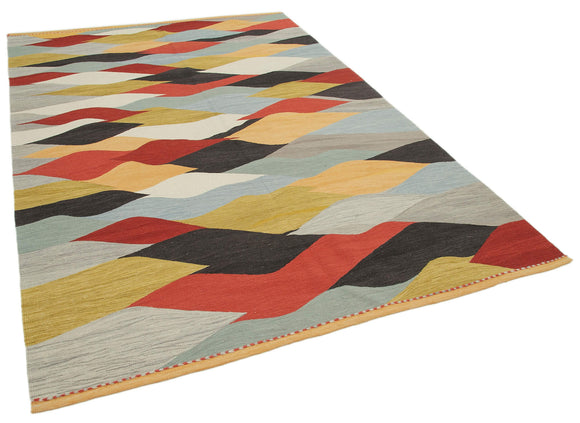 7x10 Multicolor Contemporary Area Rug - 26968