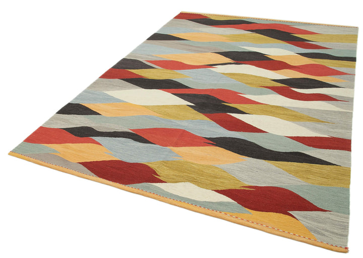 7x10 Multicolor Contemporary Area Rug - 26968