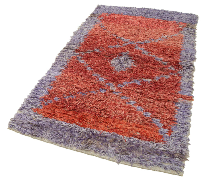 4x7 Red Modern Area Rug - 28036