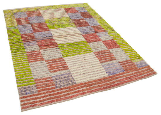 5x7 Multicolor Modern Area Rug - 28052