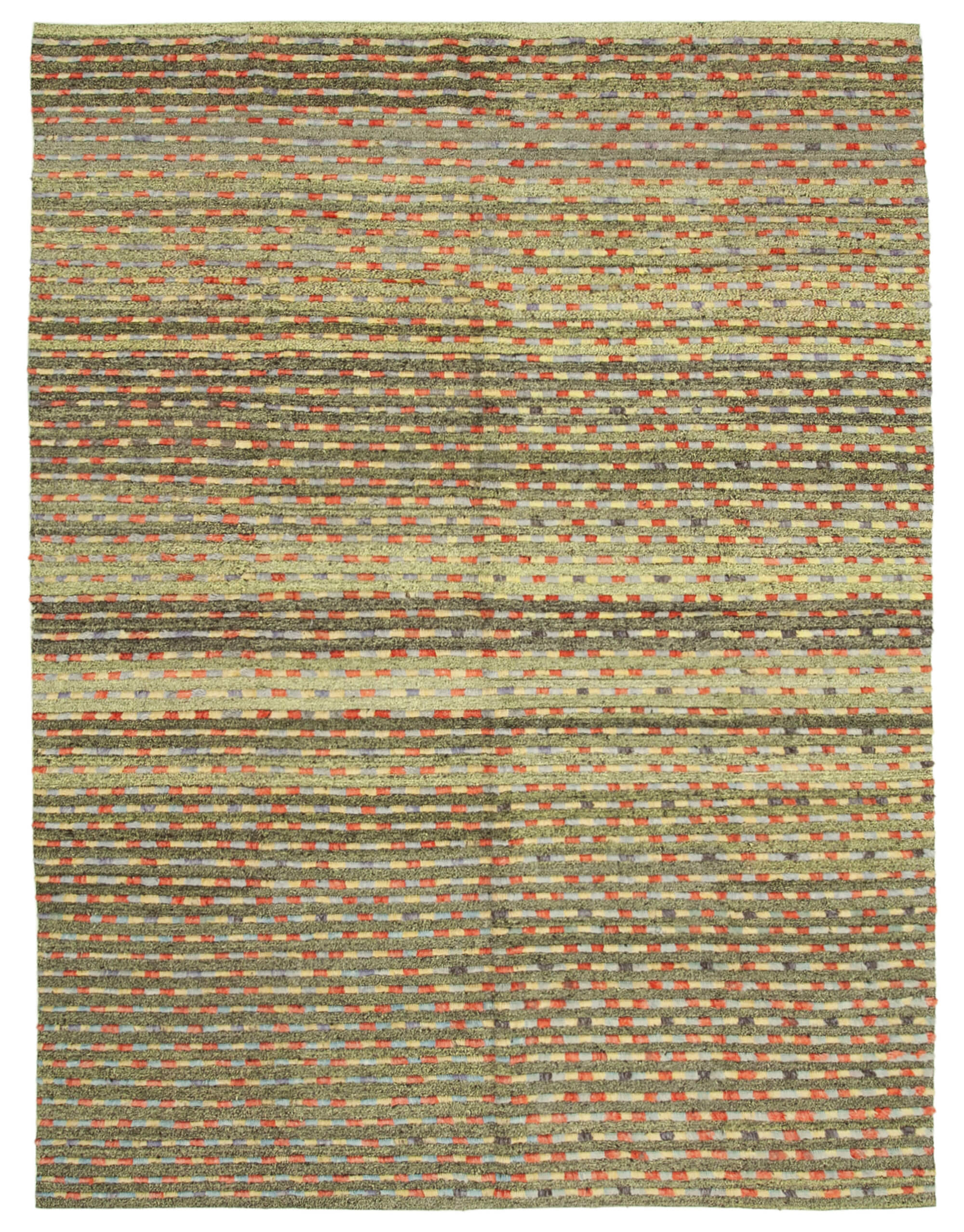 8x11 Green Modern Area Rug - 28085