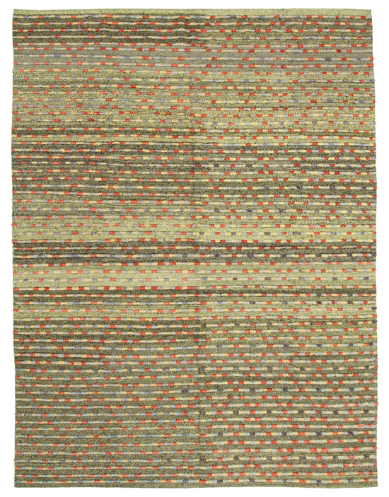 8x11 Green Modern Area Rug - 28085