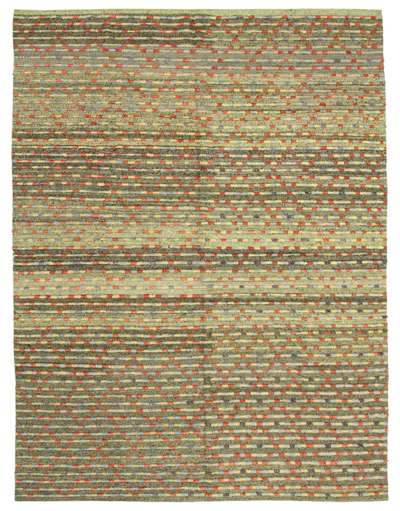 8x11 Green Modern Area Rug - 28085
