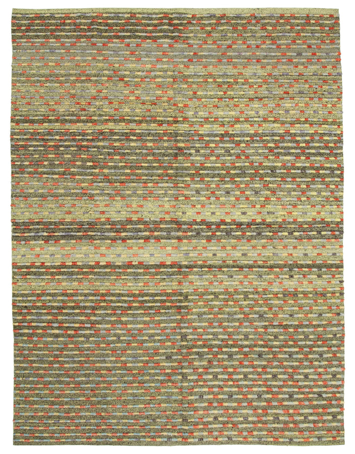 8x11 Green Modern Area Rug - 28085