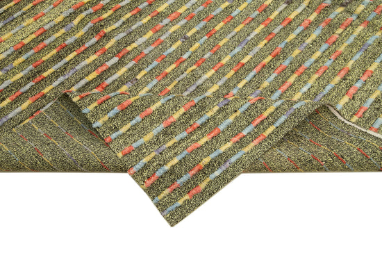 8x11 Green Modern Area Rug - 28085