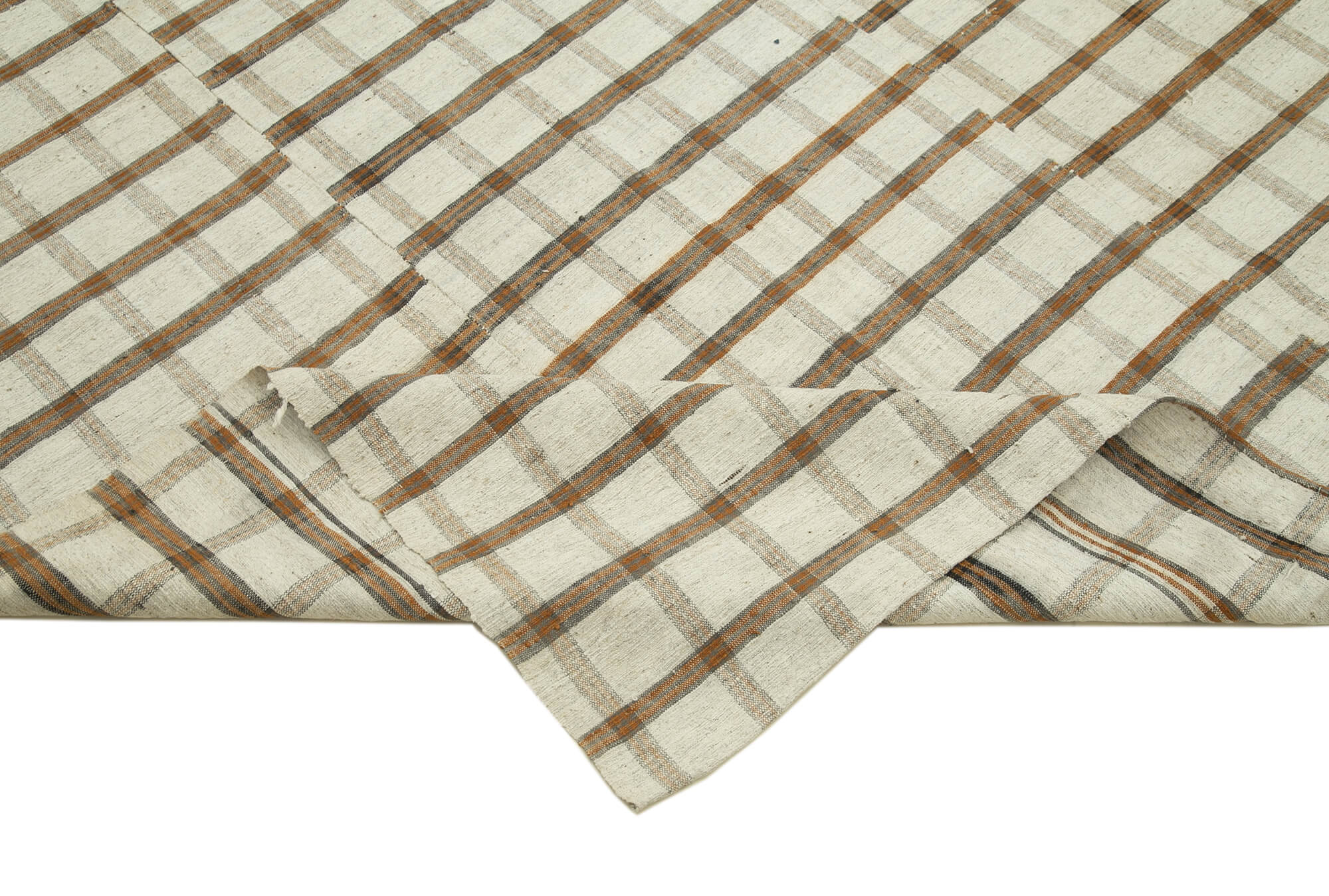 6x9 Beige Vintage Kilim Rug - 28528