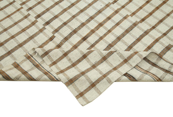 6x9 Beige Vintage Kilim Rug - 28528