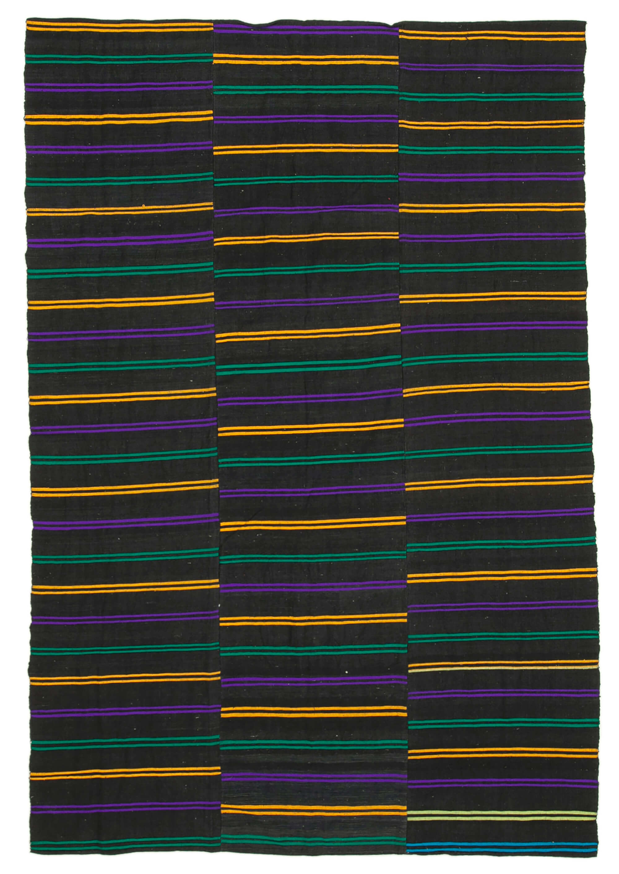6x9 Black Vintage Kilim Rug - 28534