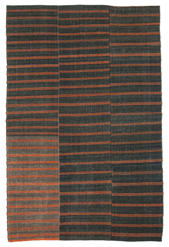 7x10 Brown Vintage Kilim Rug - 28548