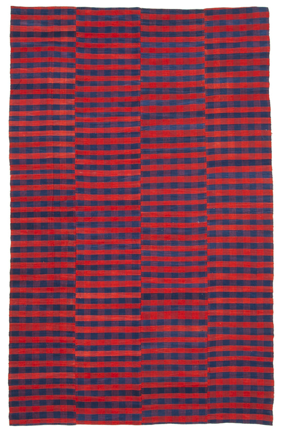 7x11 Red Vintage Kilim Rug - 28551