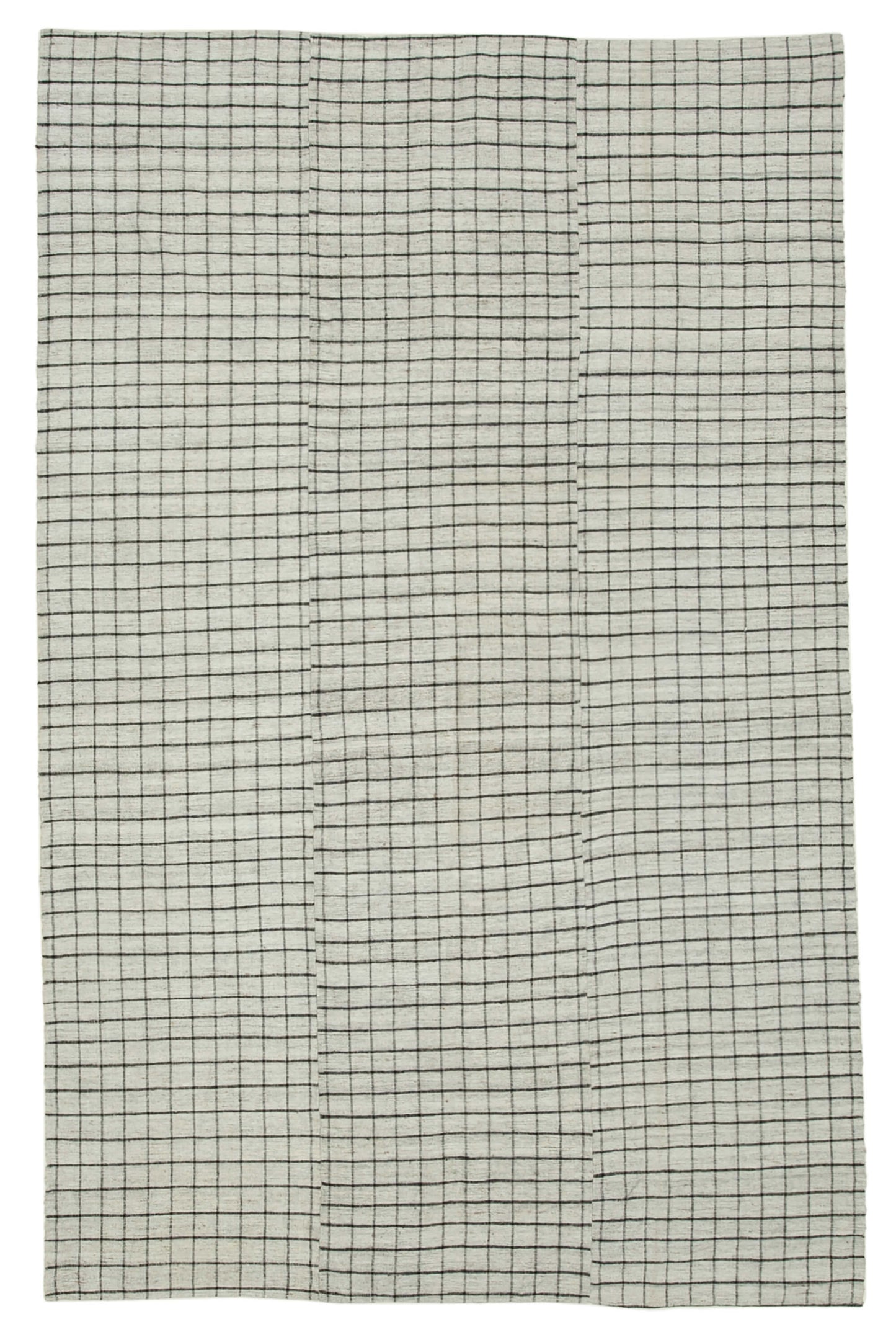 7x10 White Vintage Kilim Rug - 28553