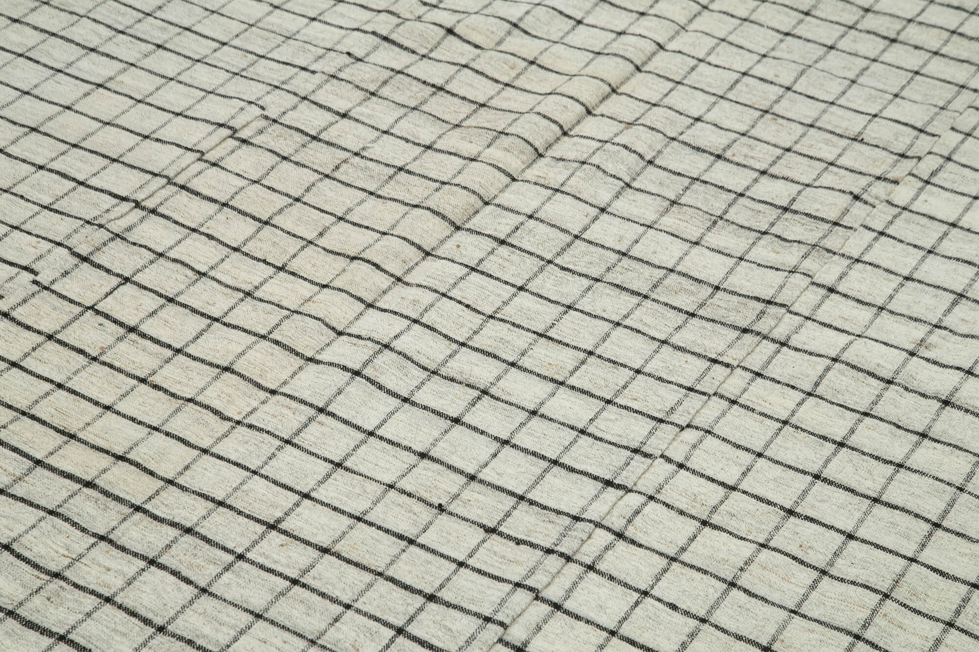 7x10 White Vintage Kilim Rug - 28553