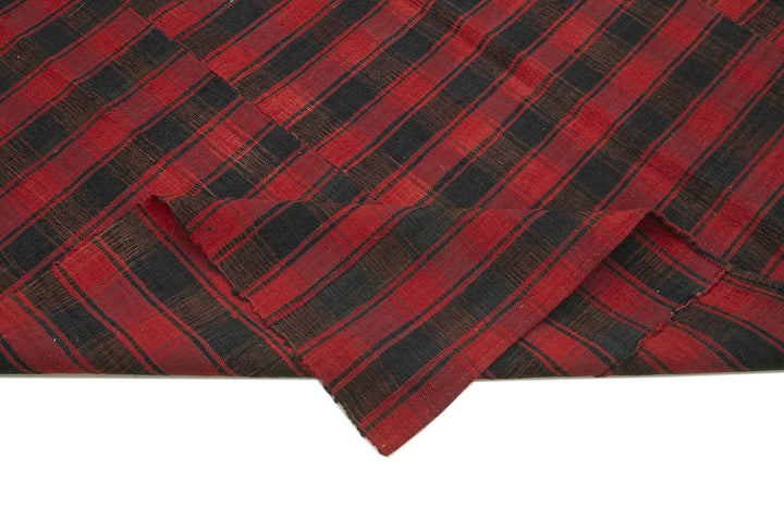 6x9 Black Vintage Kilim Rug - 28558