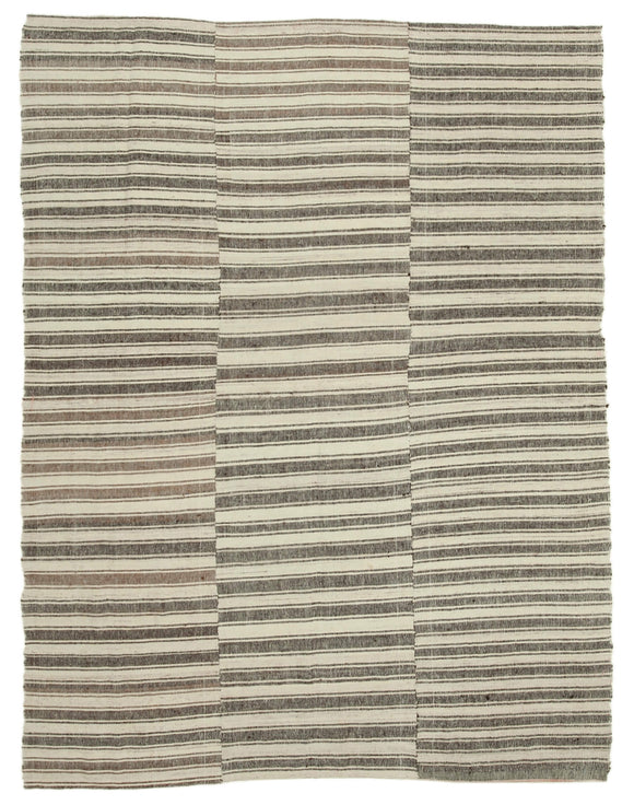 7x8 Beige Vintage Kilim Rug - 28564