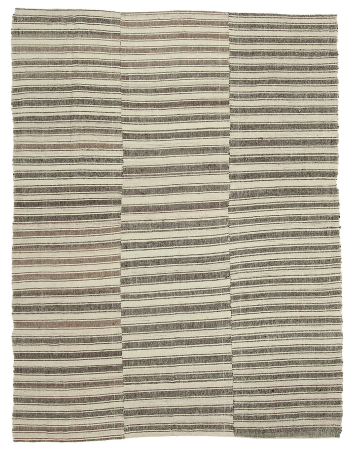 7x8 Beige Vintage Kilim Rug - 28564