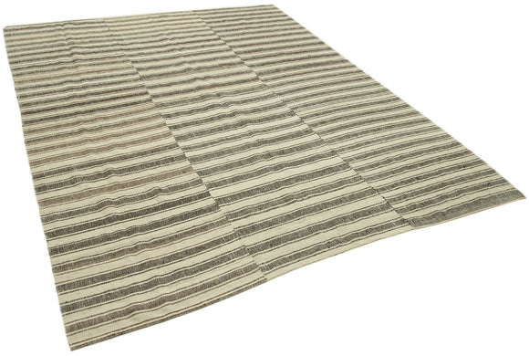 7x8 Beige Vintage Kilim Rug - 28564