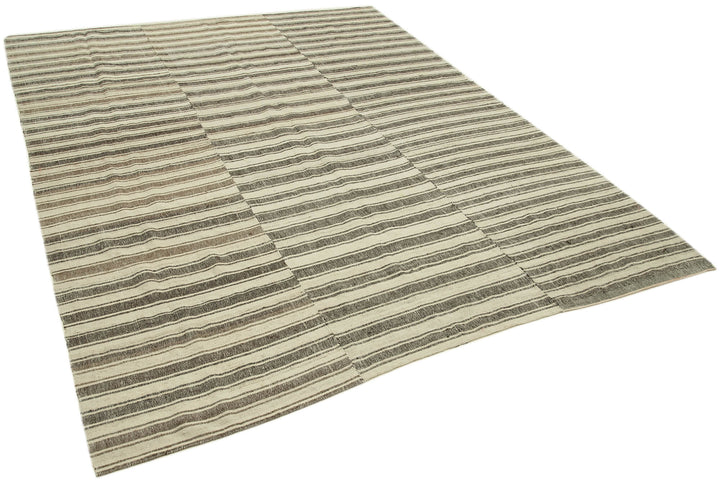 7x8 Beige Vintage Kilim Rug - 28564