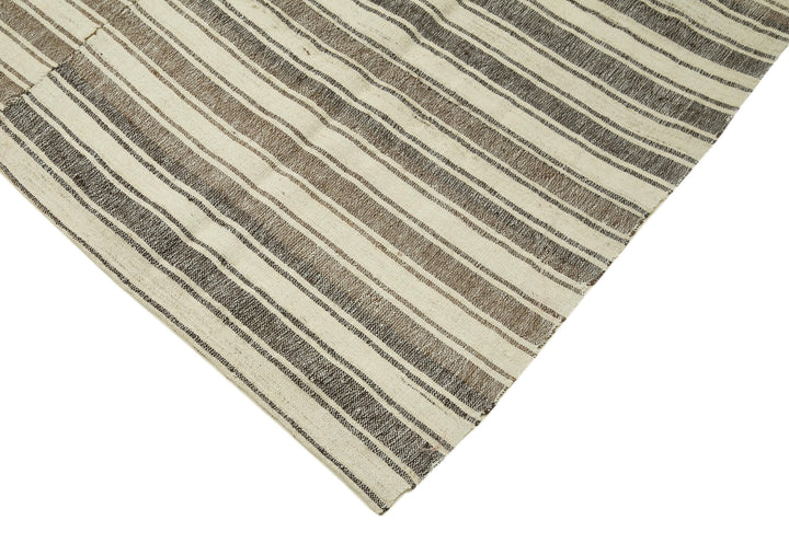 7x8 Beige Vintage Kilim Rug - 28564