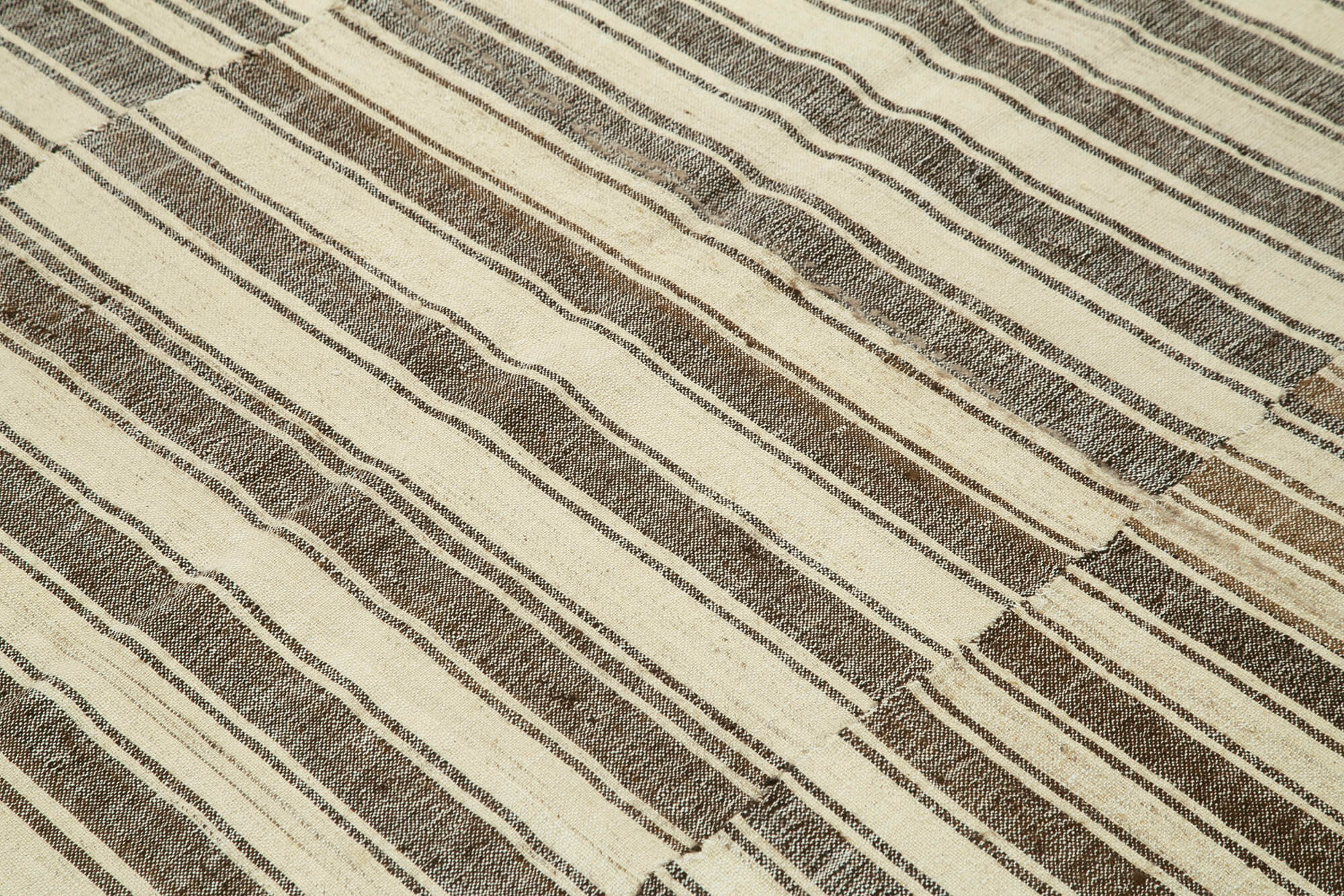 7x8 Beige Vintage Kilim Rug - 28564