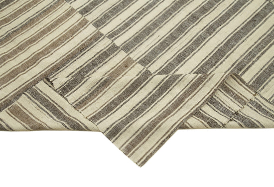 7x8 Beige Vintage Kilim Rug - 28564