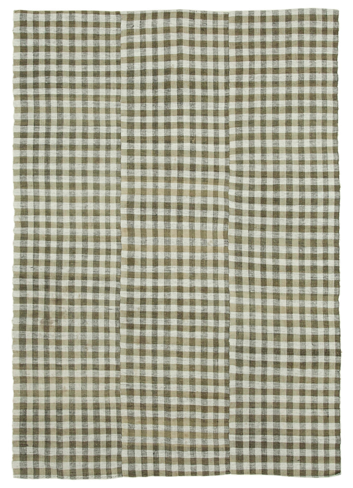 6x8 Beige Vintage Kilim Rug - 28565