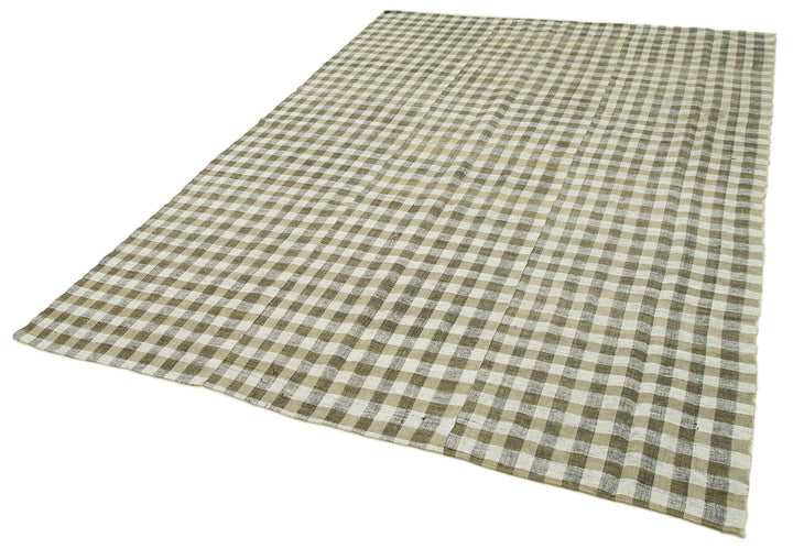 6x8 Beige Vintage Kilim Rug - 28565