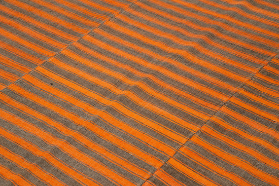 6x9 Orange Vintage Kilim Rug - 28566