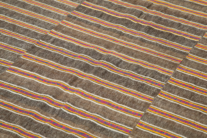 6x9 Brown Vintage Kilim Rug - 28580
