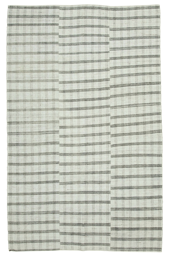 6x10 White Vintage Kilim Rug - 28584