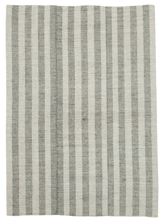 7x10 Beige Vintage Kilim Rug - 28588