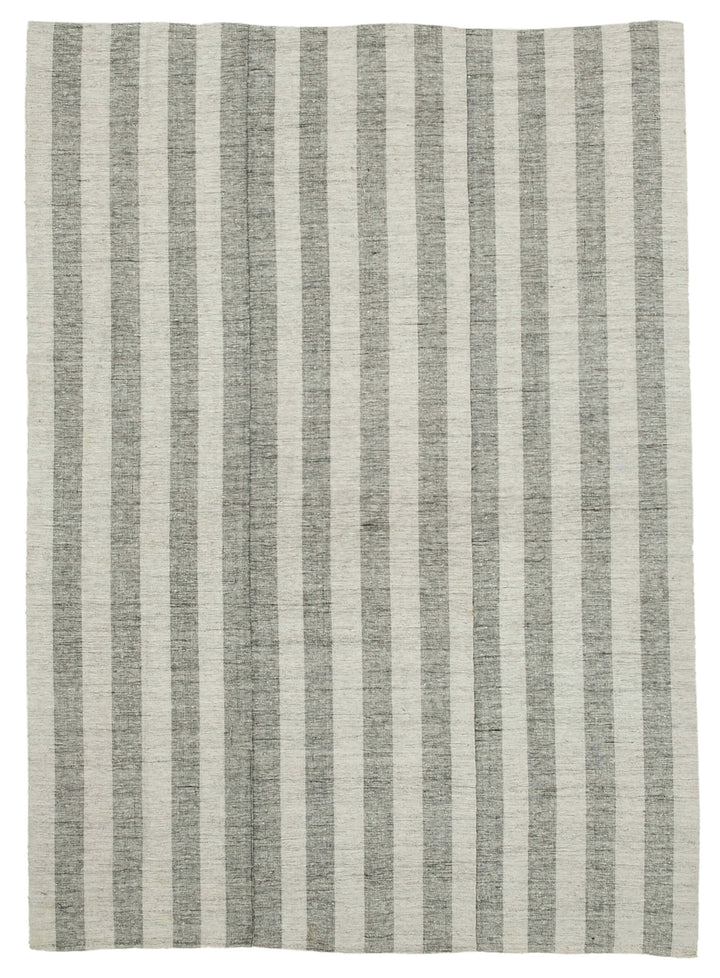 7x10 Beige Vintage Kilim Rug - 28588