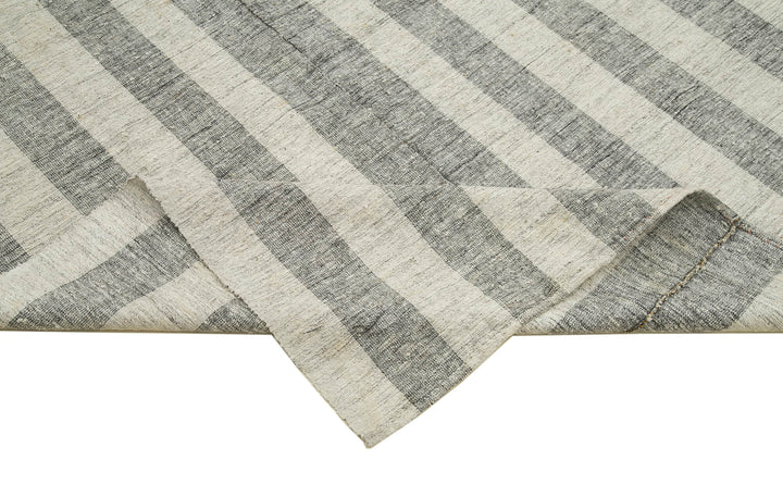 7x10 Beige Vintage Kilim Rug - 28588