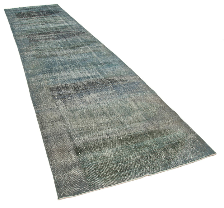 4x16 Blue Turkish Over Dyed Runner Rug - 28671