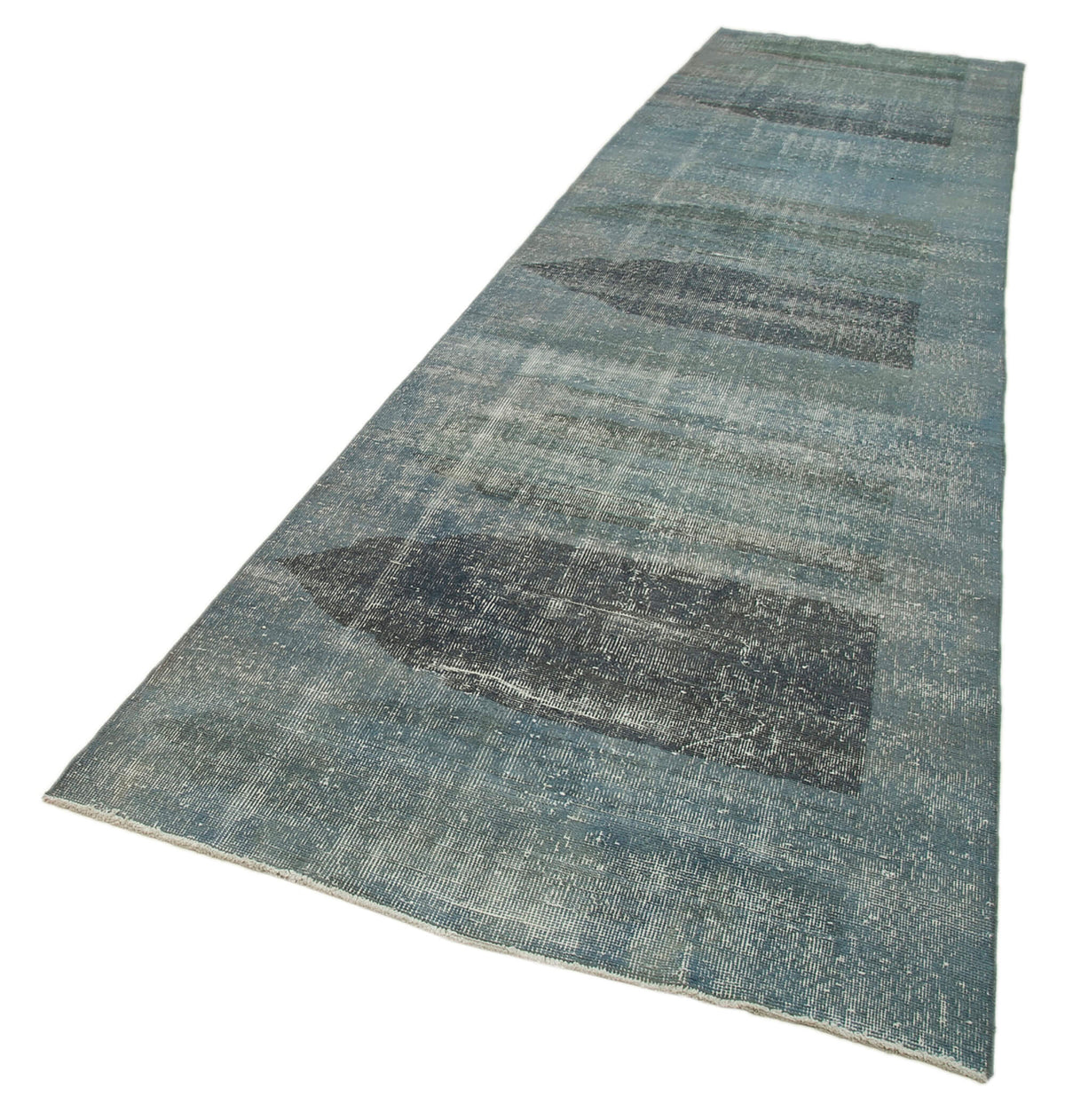 4x16 Blue Turkish Over Dyed Runner Rug - 28671