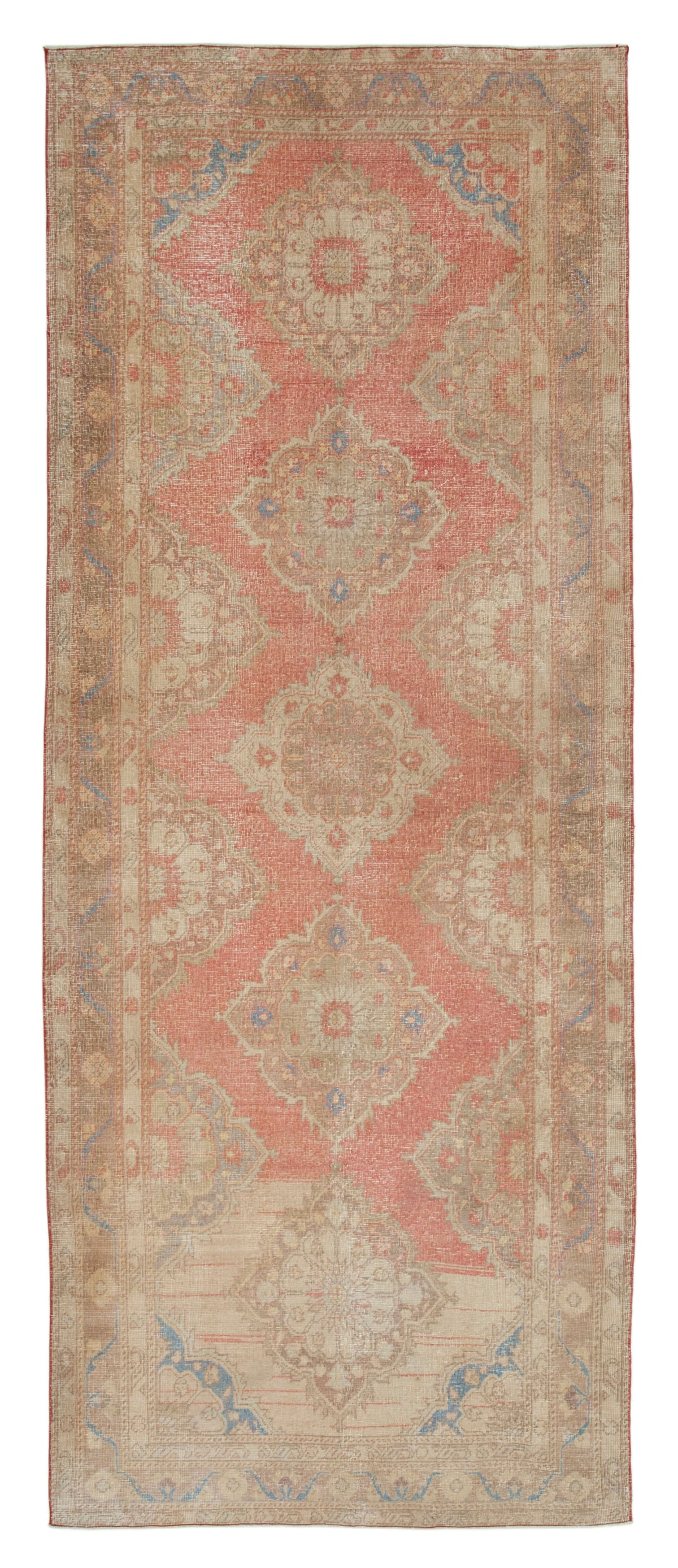 5x13 Beige Turkish Vintage Runner Rug - 28674