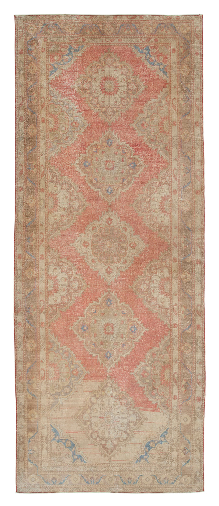 5x13 Beige Turkish Vintage Runner Rug - 28674
