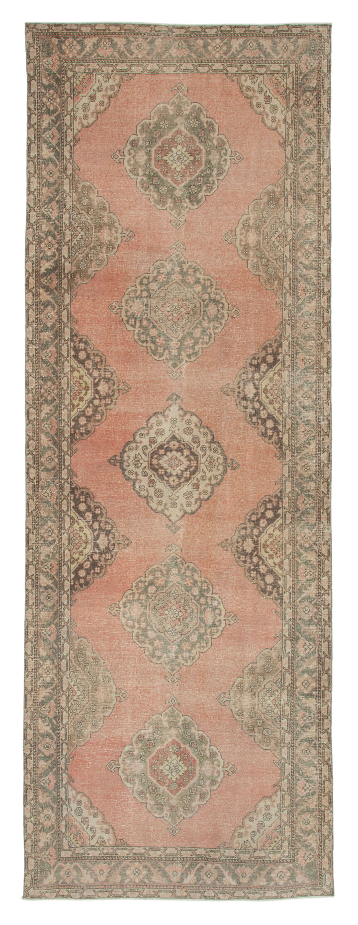 5x13 Beige Turkish Vintage Runner Rug - 28675