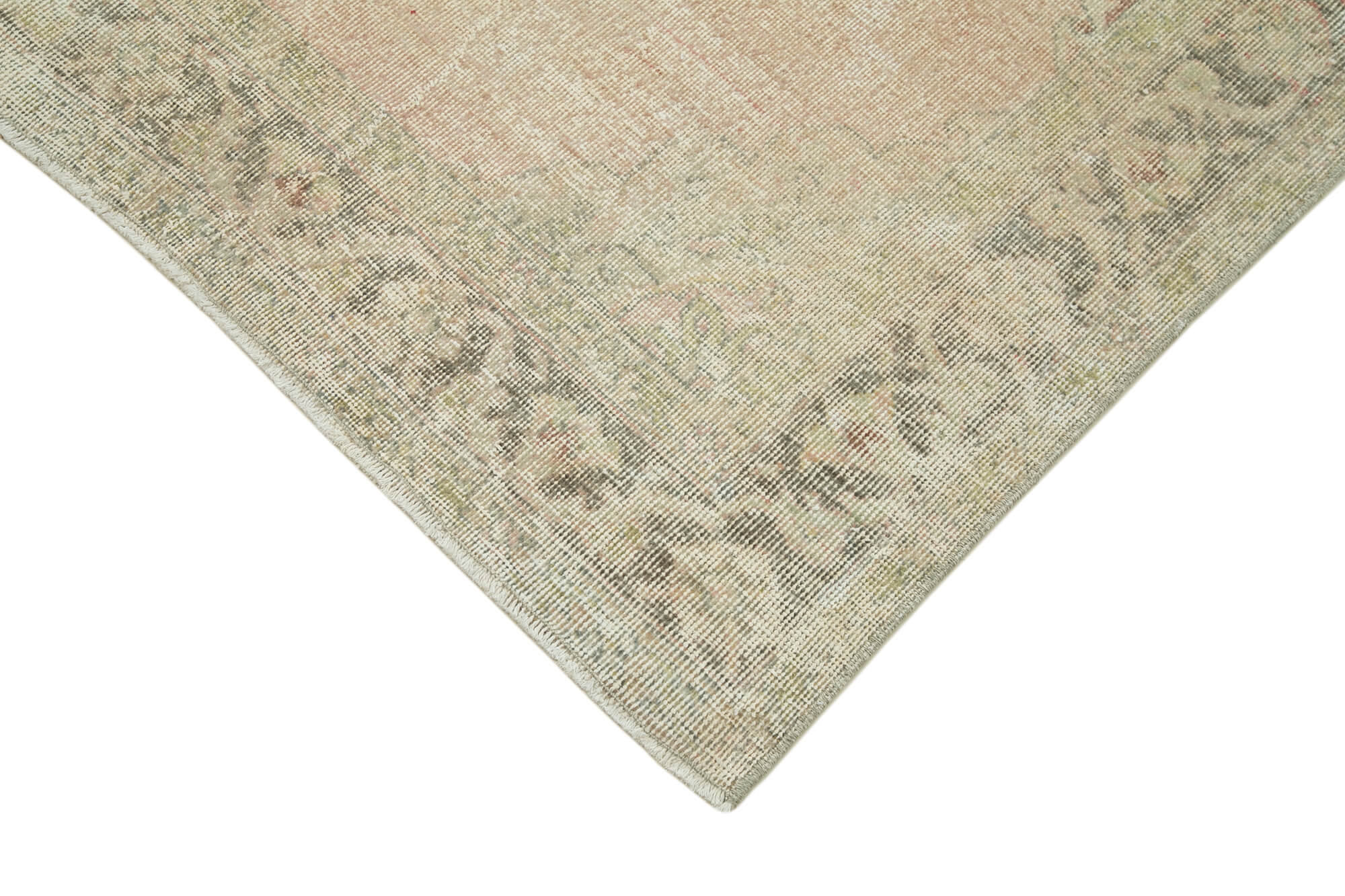 4x13 Beige Turkish Vintage Runner Rug - 28676