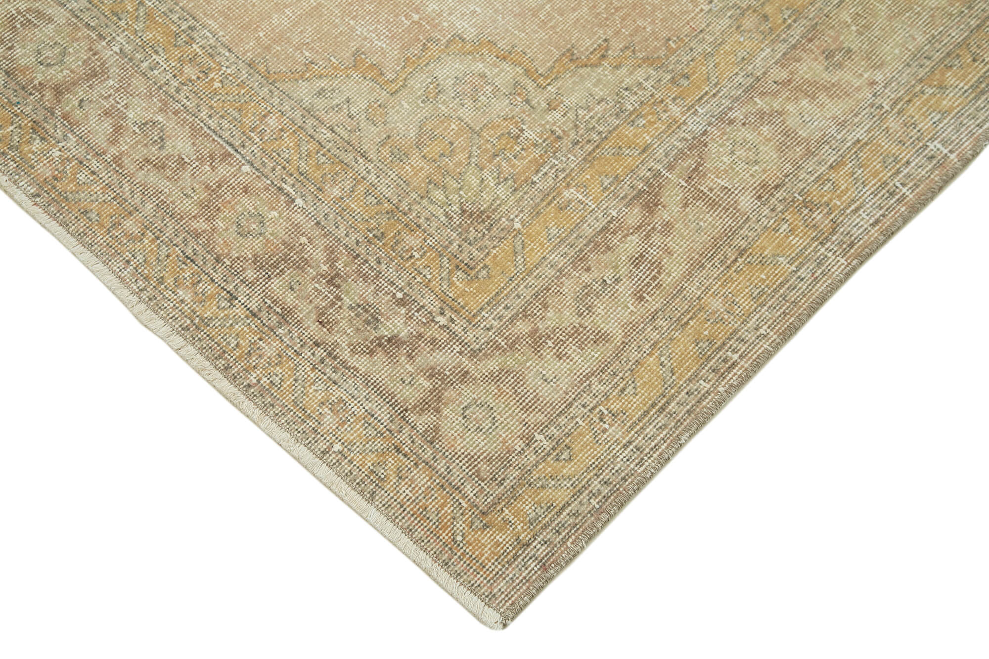 5x13 Beige Turkish Vintage Runner Rug - 28678