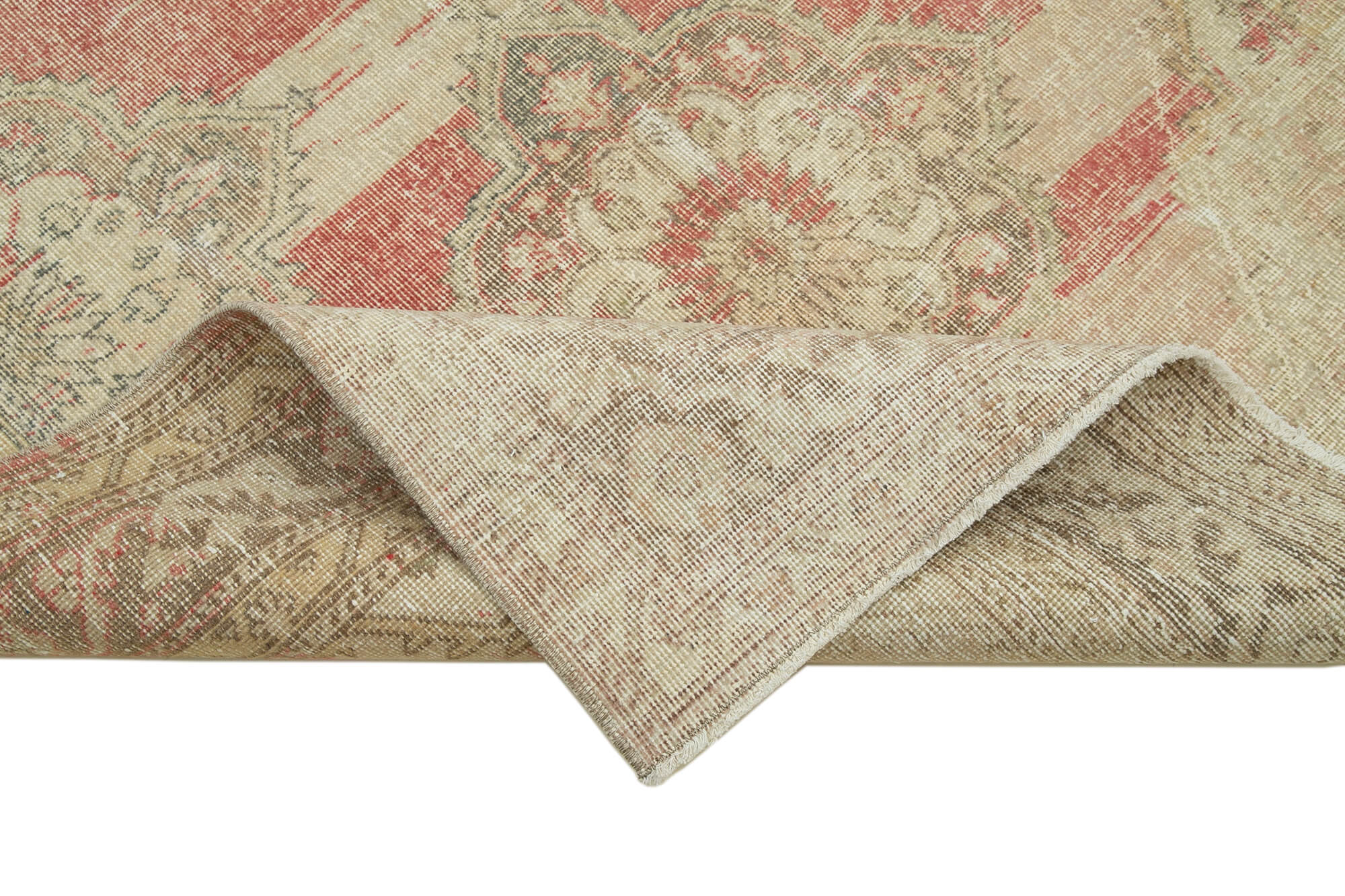 5x13 Beige Turkish Vintage Runner Rug - 28678
