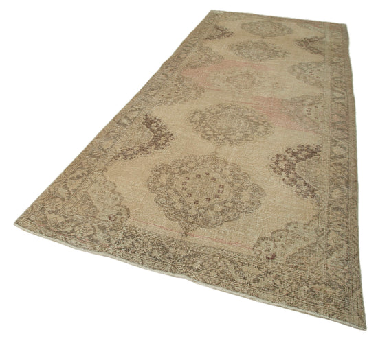 5x13 Beige Turkish Vintage Runner Rug - 28679