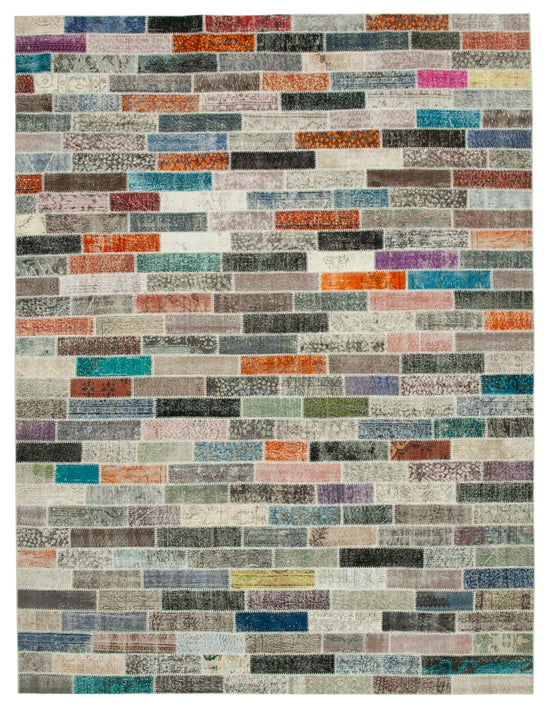 10x13 Multicolor Patchwork Rug - 28687