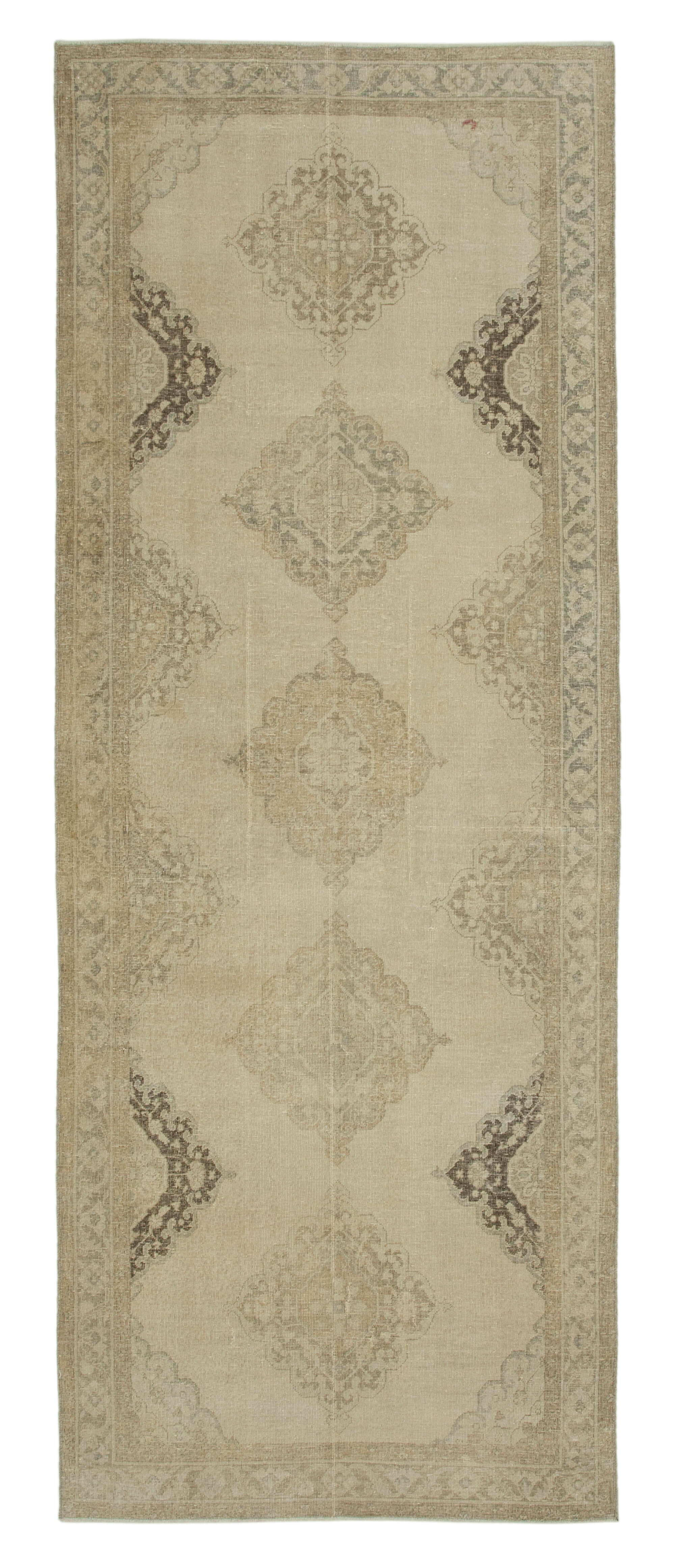 5x12 Beige Turkish Vintage Runner Rug - 28692