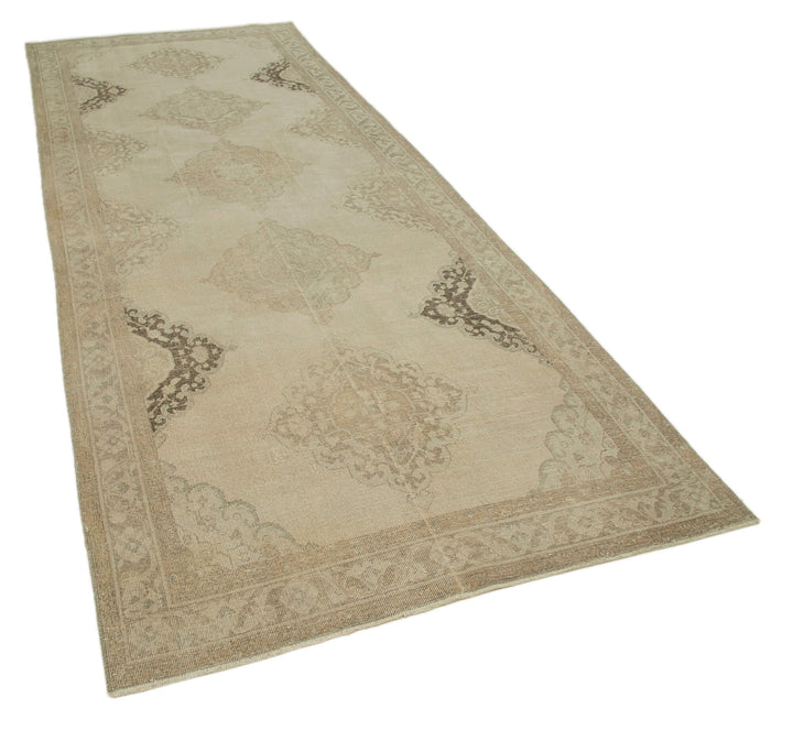 5x12 Beige Turkish Vintage Runner Rug - 28692