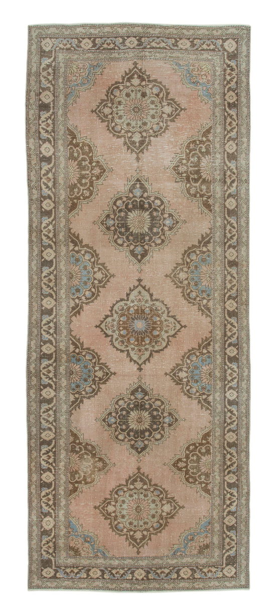 5x12 Beige Turkish Vintage Runner Rug - 28693