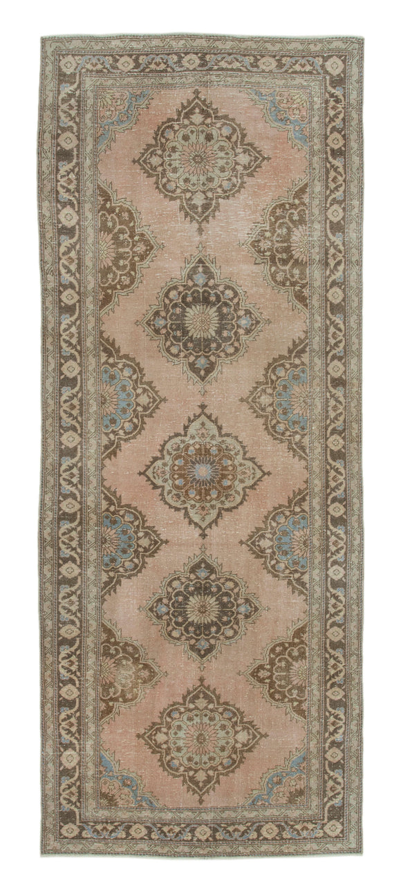 5x12 Beige Turkish Vintage Runner Rug - 28693