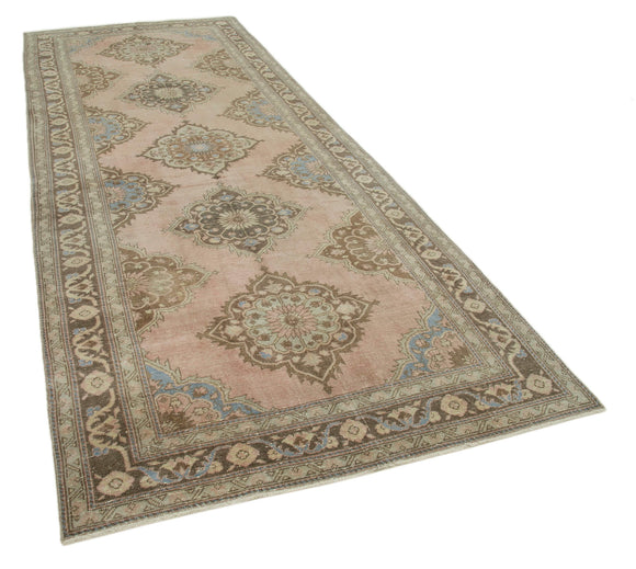 5x12 Beige Turkish Vintage Runner Rug - 28693