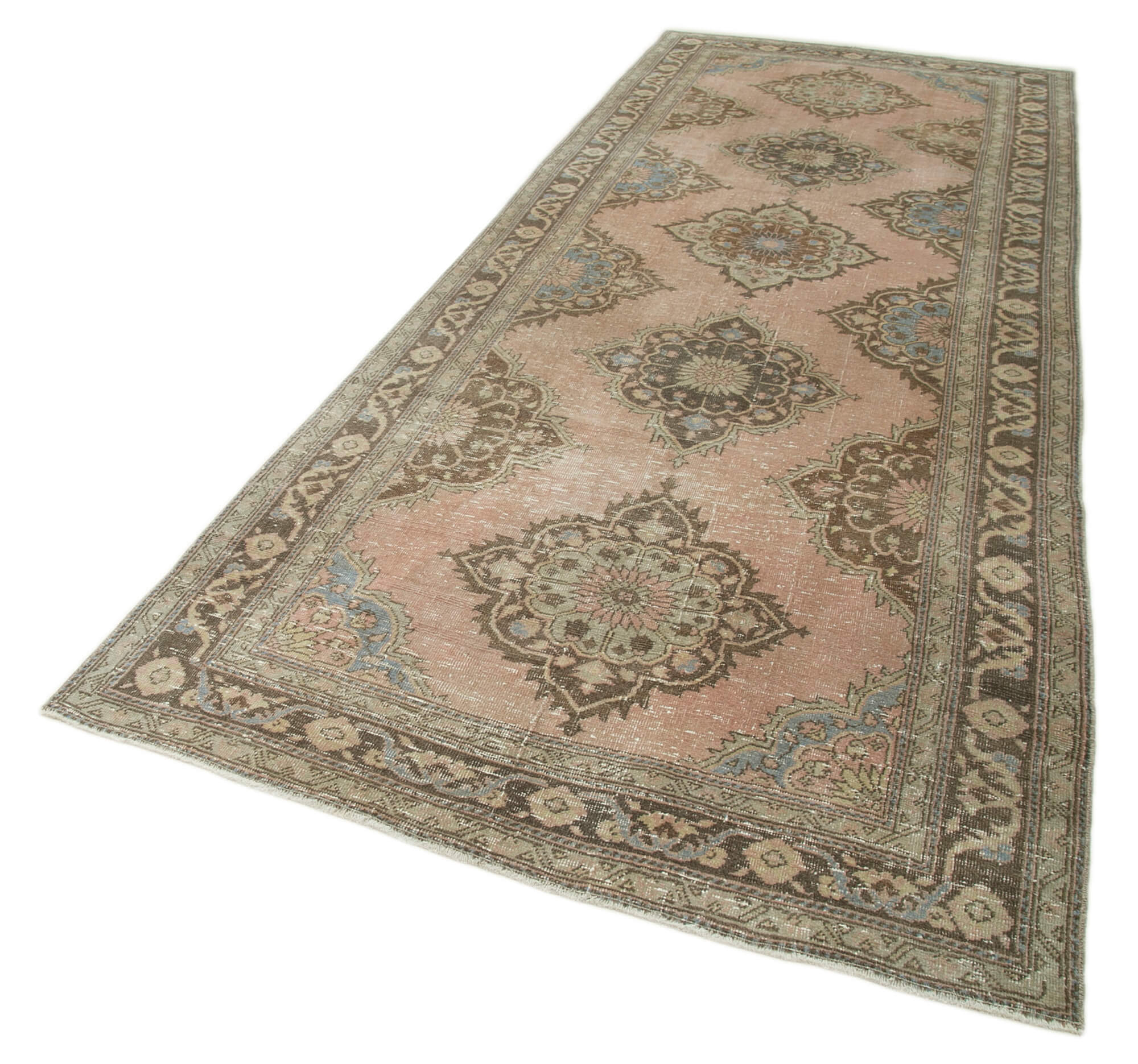 5x12 Beige Turkish Vintage Runner Rug - 28693